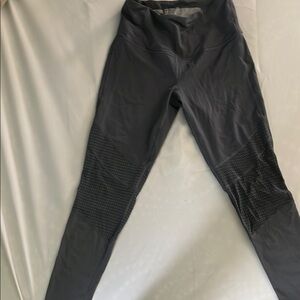 Gray Leggings with Mesh Detail